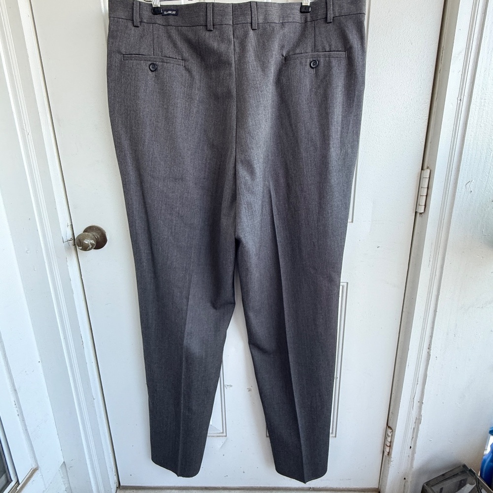 Joseph & Feiss Charcoal Gray Dress Pants | Men’s 44R | NWT | Unfinished Hem - Picture 4 of 9